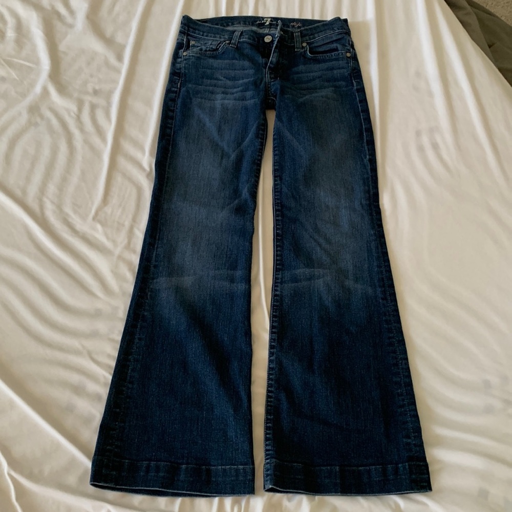 7 For All Mankind Dojo Jeans Flared Size 25